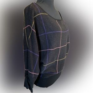 New York and Company, cinch waste sweater, large, black